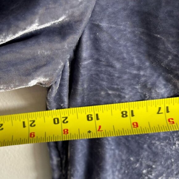 Anthropologie Womens 3/4 Sleeve Velvet Oversize Dress Gray Blue Size Small - Picture 3 of 11